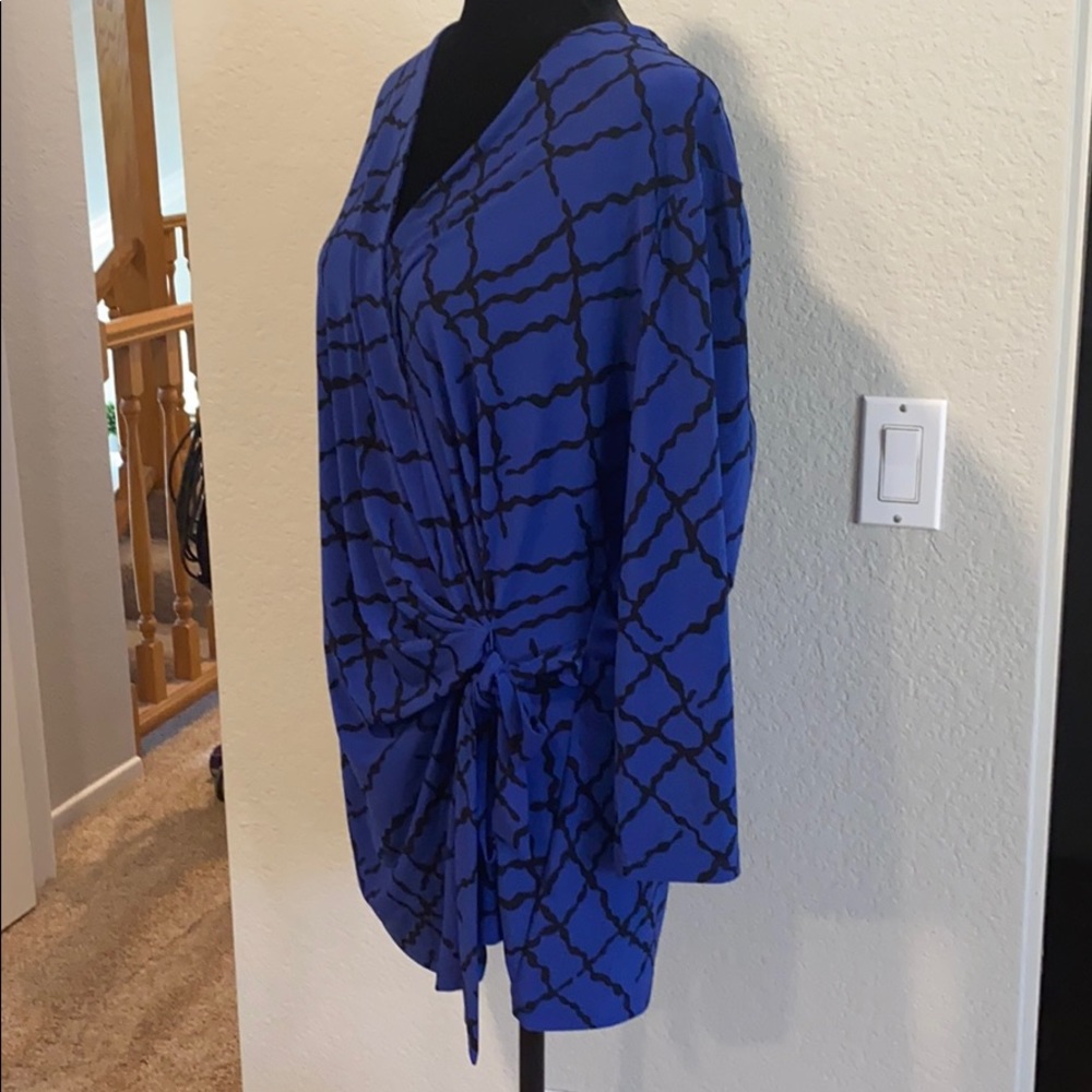 2/$20 Ann Klein Wrap Blouse - Picture 2 of 6